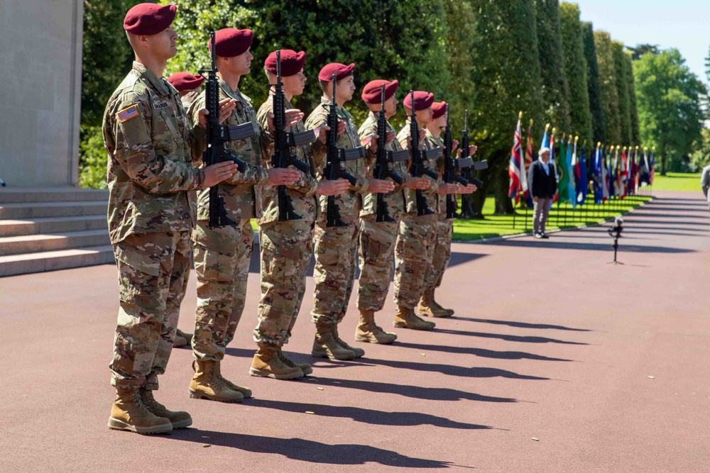 Americans and French remember the fallen during D Day ceremony