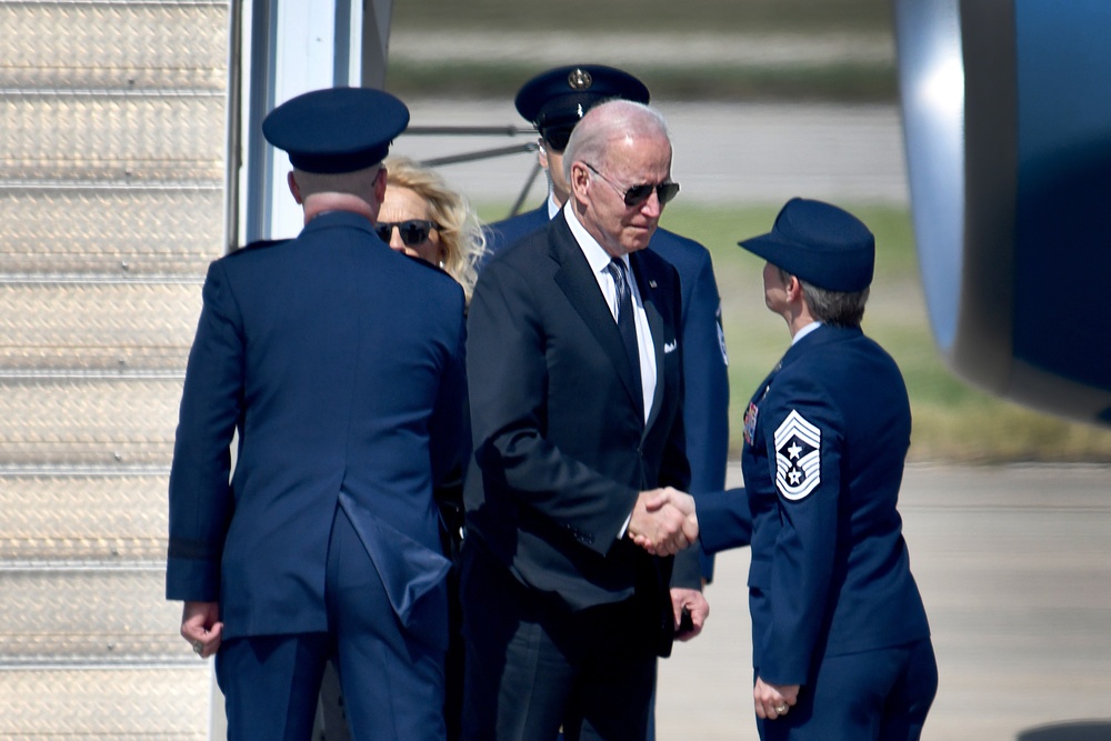 U.S. President Joe Biden visit to JBSA 29 May 2022