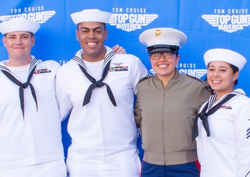 Sailors and Marines Attend Premiere of Top Gun: Maverick