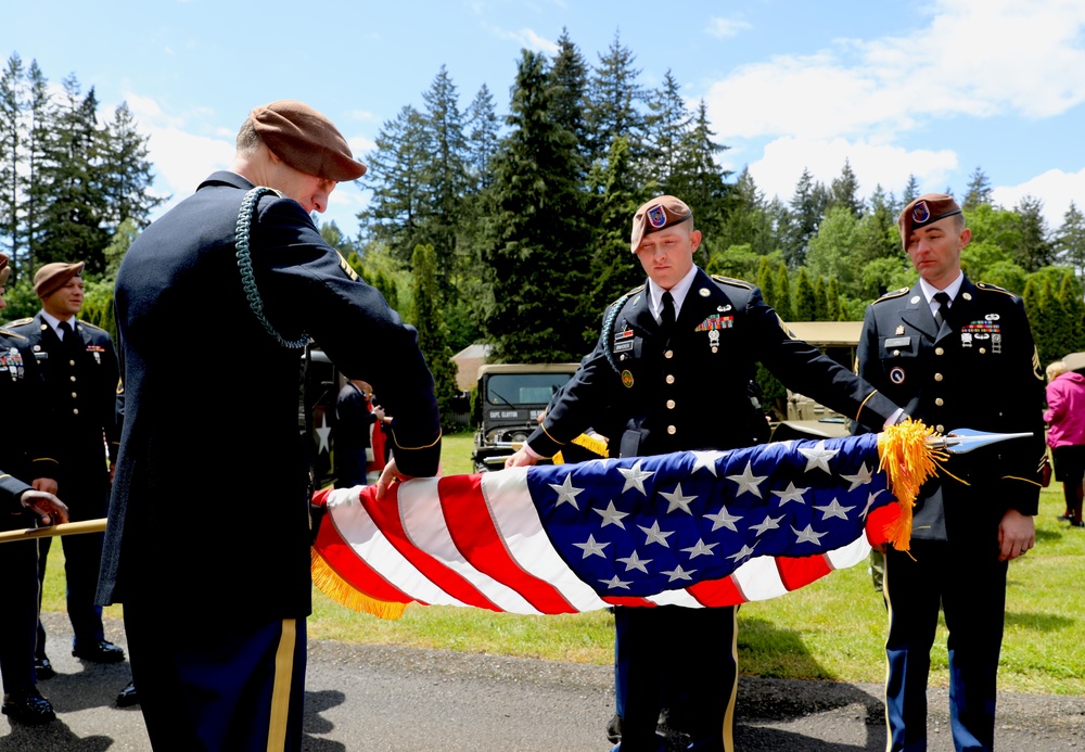 Color Guard Cases U.S. Flag at Memorial Day Ceremony