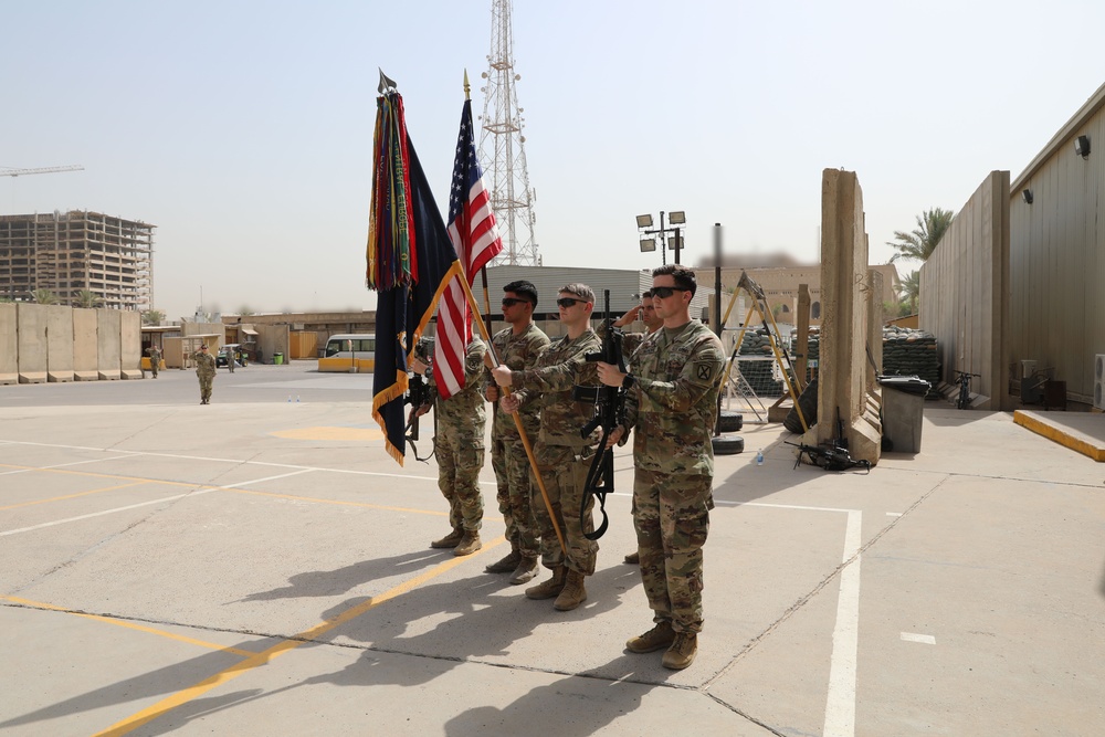 CJTF-OIR personnel conduct a Memorial Day observance at Union III Forward Operating Base, Iraq