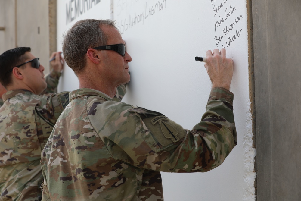 CJTF-OIR personnel conduct a Memorial Day observance at Union III Forward Operating Base, Iraq