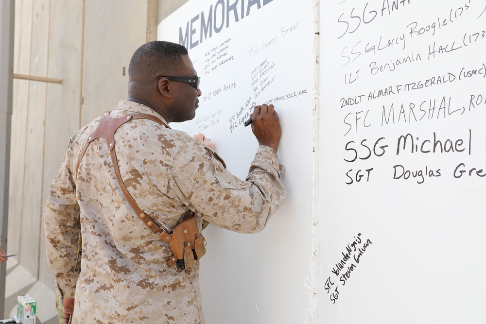 CJTF-OIR personnel conduct a Memorial Day observance at Union III Forward Operating Base, Iraq