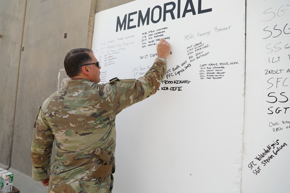 CJTF-OIR personnel conduct a Memorial Day observance at Union III Forward Operating Base, Iraq