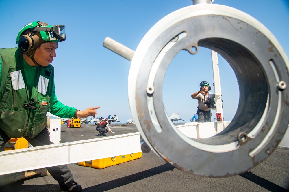 The Harry S. Truman Carrier Strike Group is on a scheduled deployment in the U.S. Naval Forces Europe area of operations, employed by U.S. Sixth Fleet to defend U.S., Allied and Partner interests.