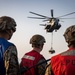 Helicopter support team training aboard USS Arlington