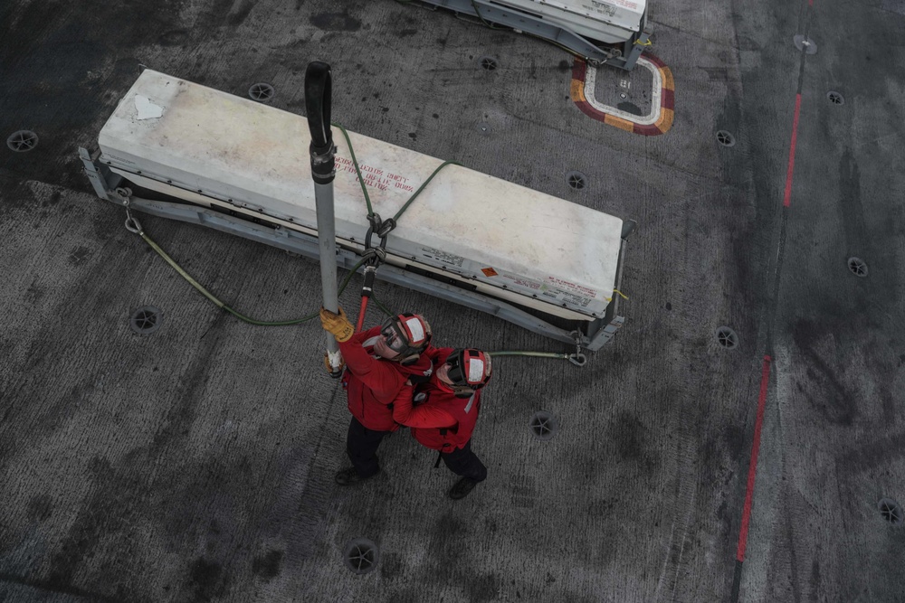 Abraham Lincoln transports ammunition to Ronald Reagan