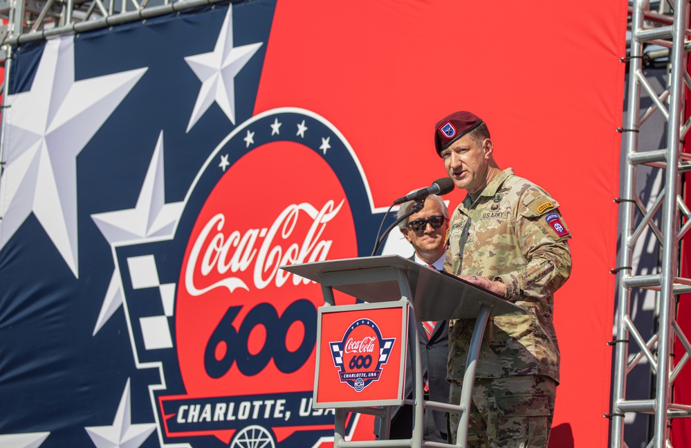 82nd Airborne Division Paratroopers Participate in NASCAR's Coca Cola 600