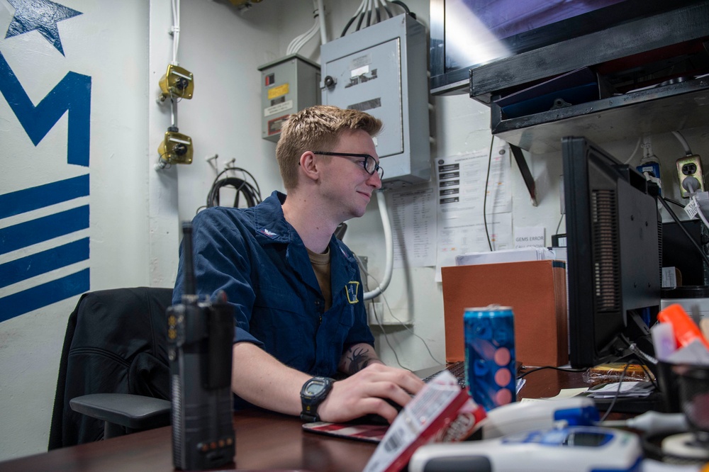 Sailors Stand Lookout Watch during Underway