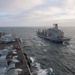 USS Nimitz Replinishes At Sea