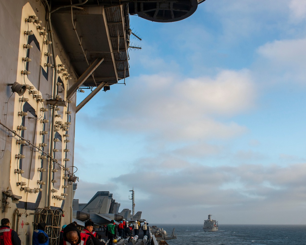 Nimitz Prepares For A Replenishment At Sea