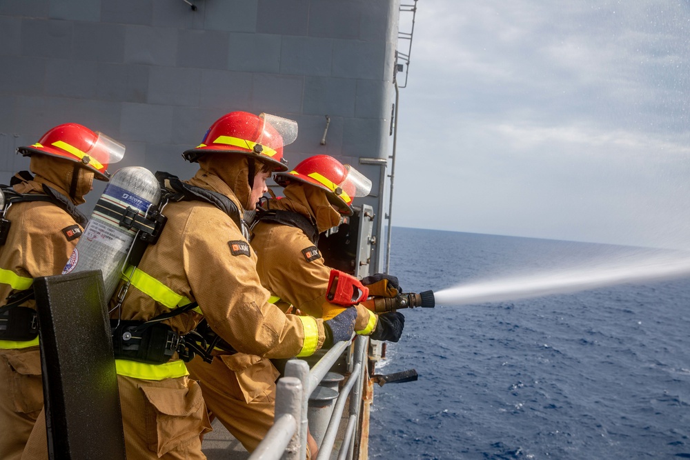 USS San Jacinto conducts Damage Control Olympics