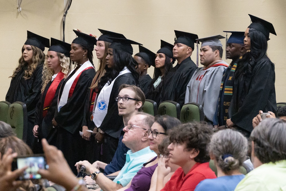 U.S. service members and civilians graduate at MCRD Parris Island