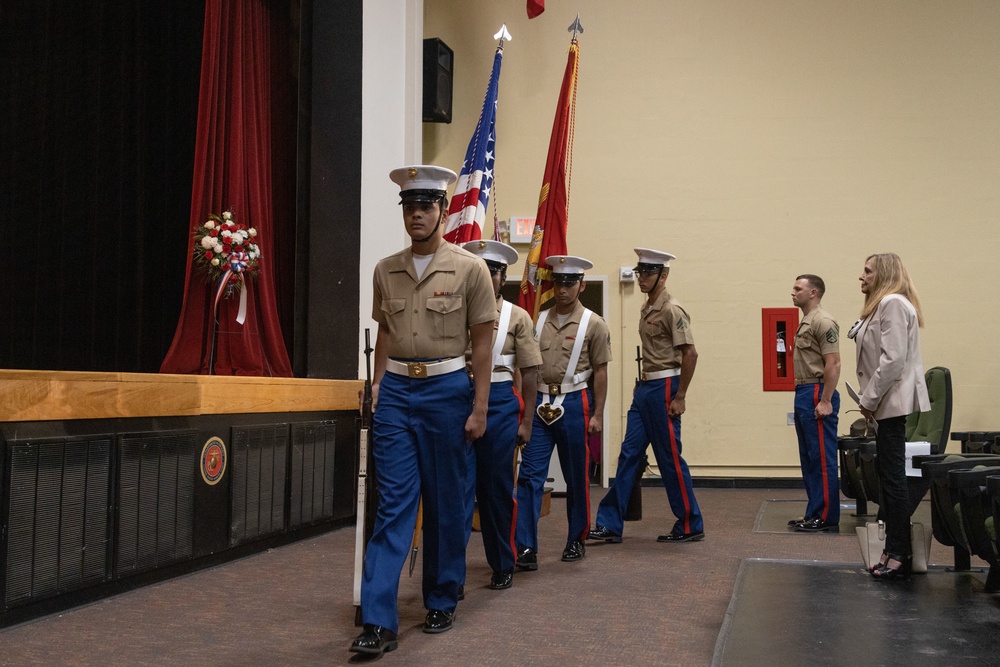 U.S. service members and civilians graduate at MCRD Parris Island