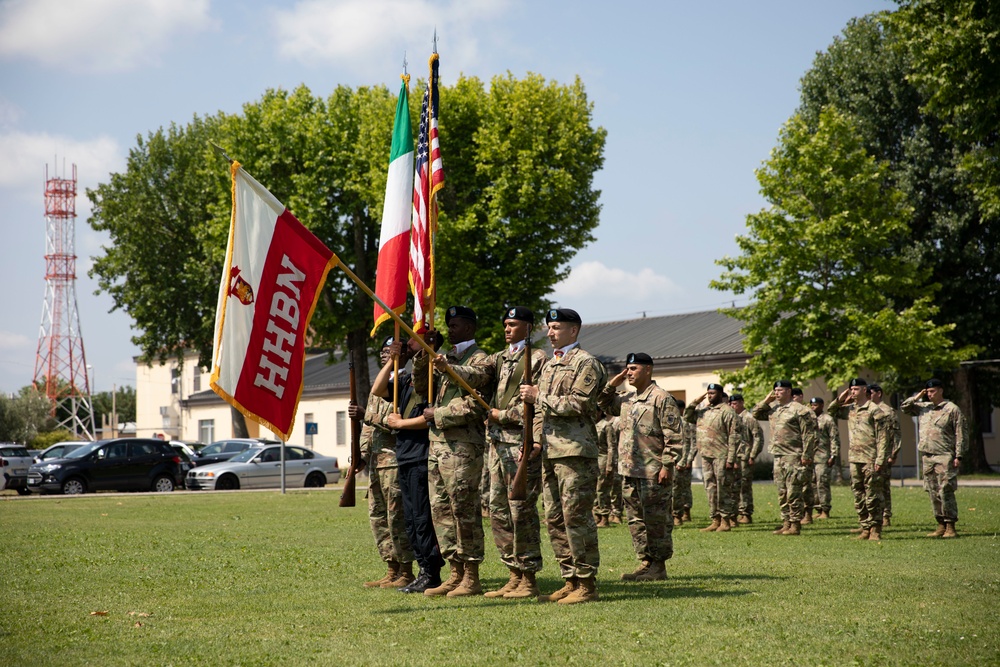 Change of command ceremony welcomes Lt. Col. Corbett Baxter to Headquarters and Headquarters Battalion