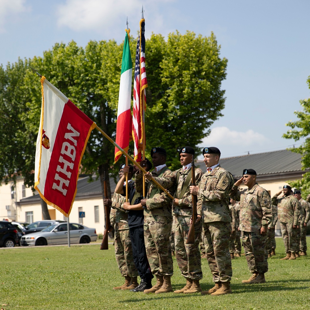 Change of command ceremony welcomes Lt. Col. Corbett Baxter to Headquarters and Headquarters Battalion