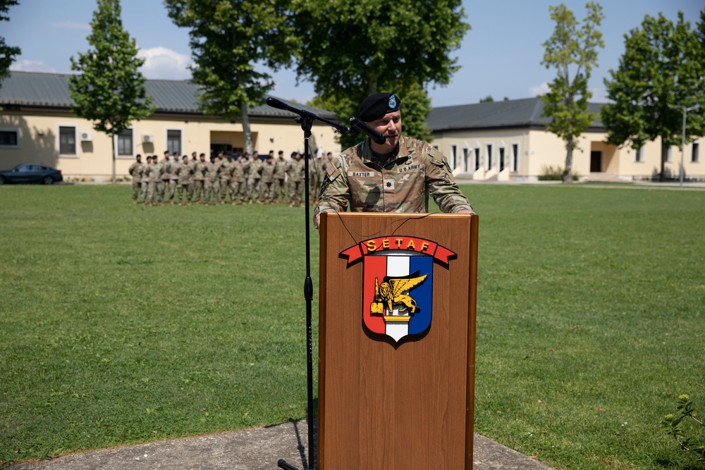 Change of command ceremony welcomes Lt. Col. Corbett Baxter to Headquarters and Headquarters Battalion