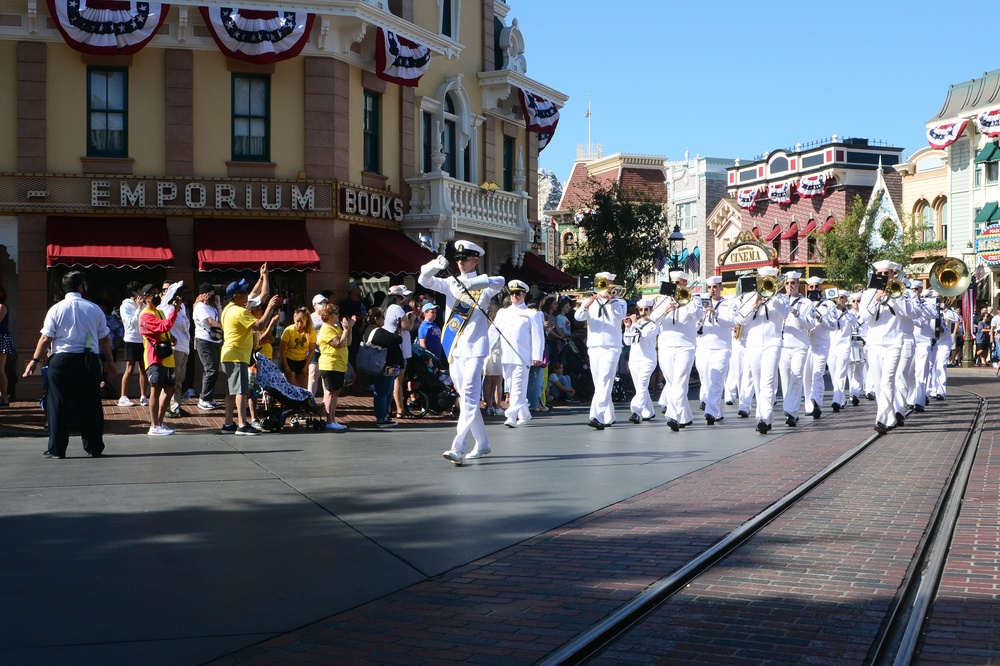 Navy Band Southwest Performs at Disneyland