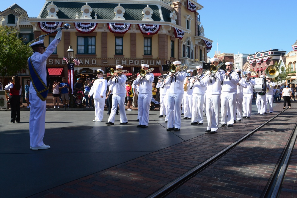 Navy Band Southwest Performs at Disneyland