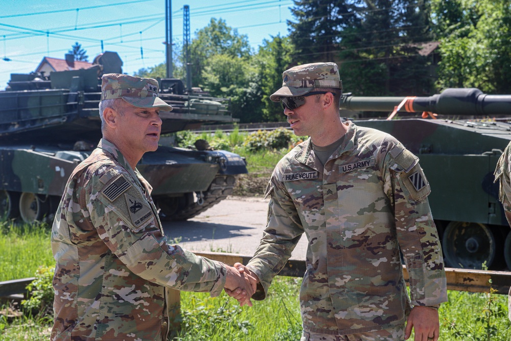 US Army 3rd Infantry Division command visits deployed Soldiers