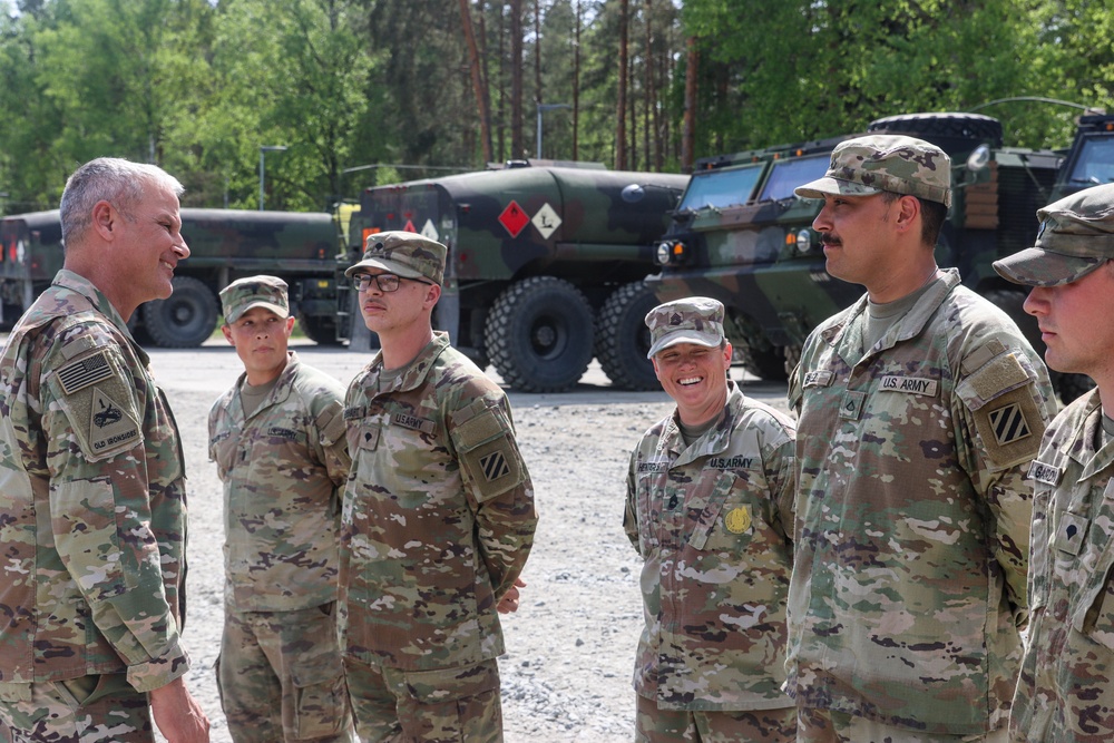 US Army 3rd Infantry Division command visits deployed Soldiers