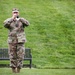 Iowa Soldier sounds reveille during annual command retreat