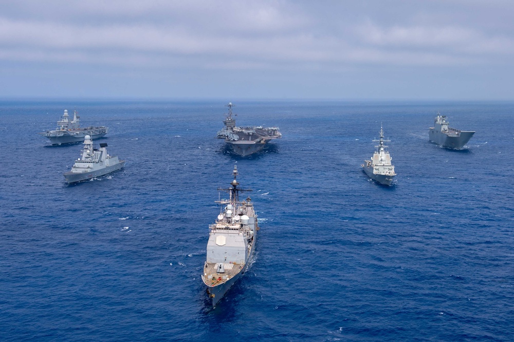 The Harry S. Truman Carrier Strike Group is on a scheduled deployment in the U.S. Naval Forces Europe area of operations, employed by U.S. Sixth Fleet to defend U.S., Allied and Partner interests.