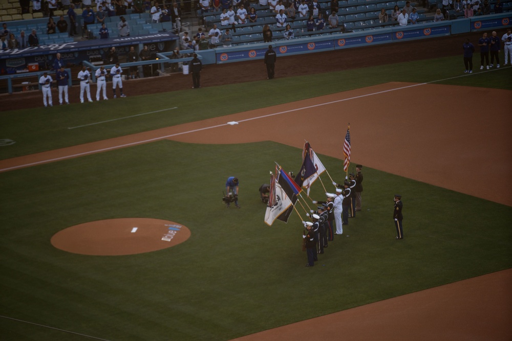 LA Fleet Week: Marines, Sailors attend Dodger Game for Memorial Day