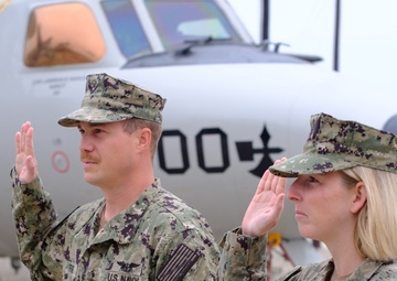 By the power vested in me by the United States Navy, I now pronounce you reenlisted