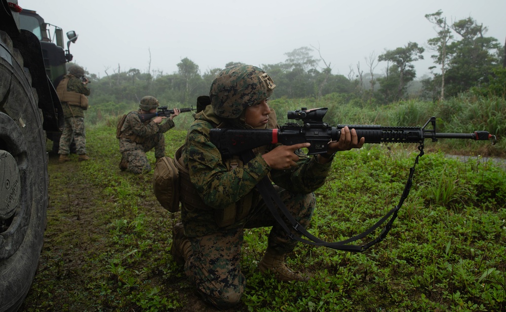 Bravo Co. 3rd LSB conducts convoys at Jungle Warfare Training Center