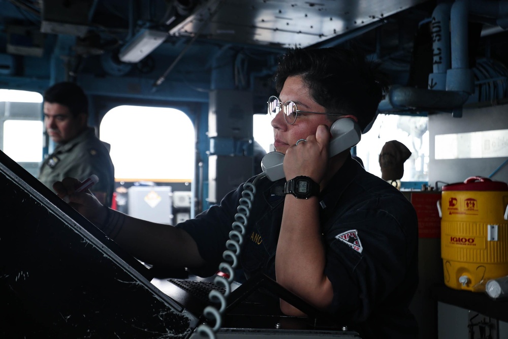 Mobile Bay transits the Philippine Sea