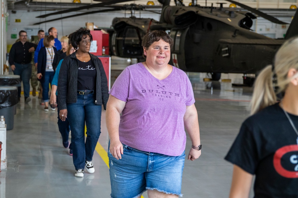 Nebraska educators visit Army National Guard aviation facility