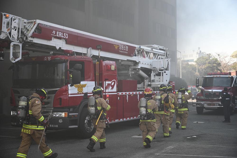 CFAC Fire &amp; Emergency Services conducts joint training with Changwon Fire Service