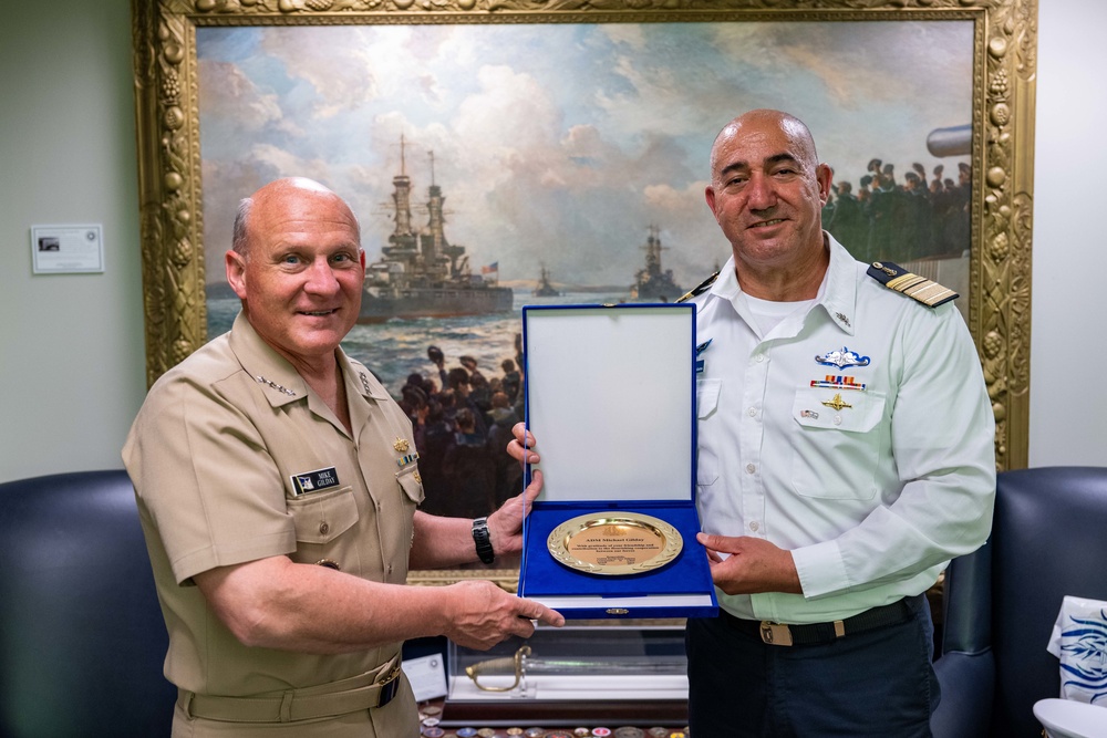 CNO Gilday meets with Commander in Chief of the Israeli Navy