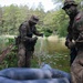 eFP Battle Group Poland Troops Train Together During Wet Gap Crossing Exercise