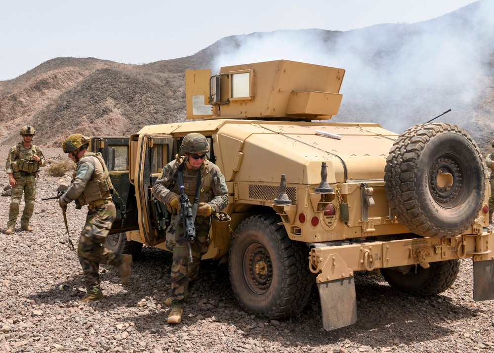 French, U.S. Soldiers Conduct Fire Team Live-Fire Training