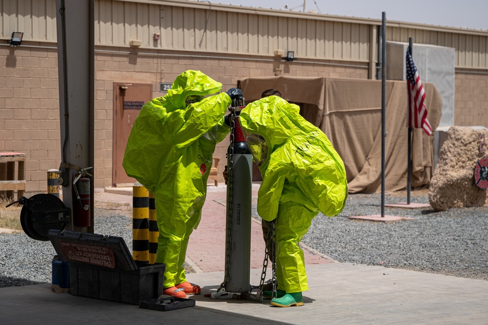 386th ECES Fire Department completes HAZMAT certifications