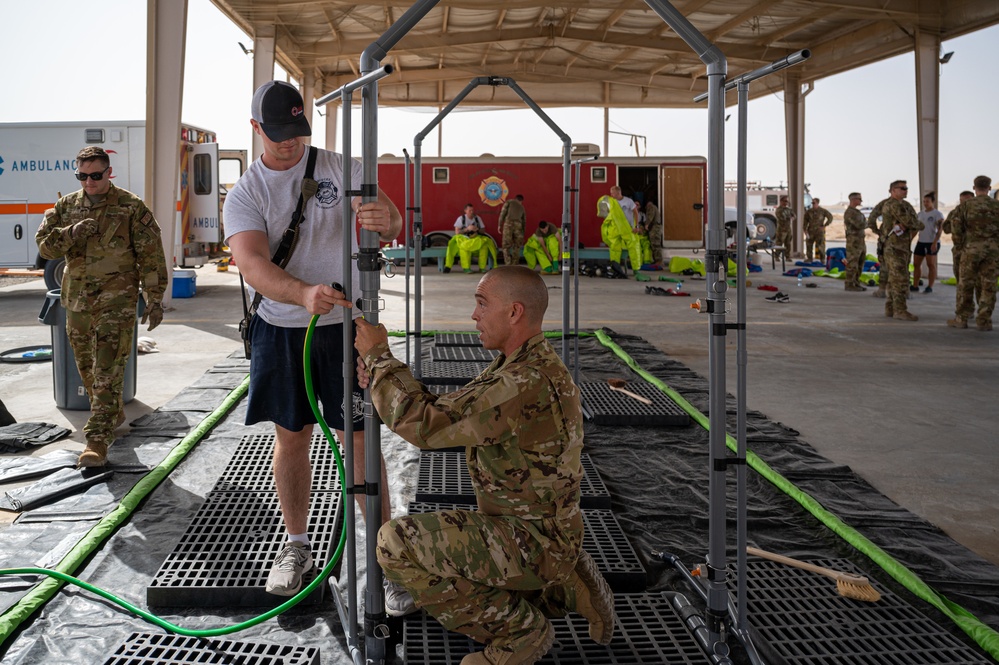 386th ECES Fire Department completes HAZMAT certifications