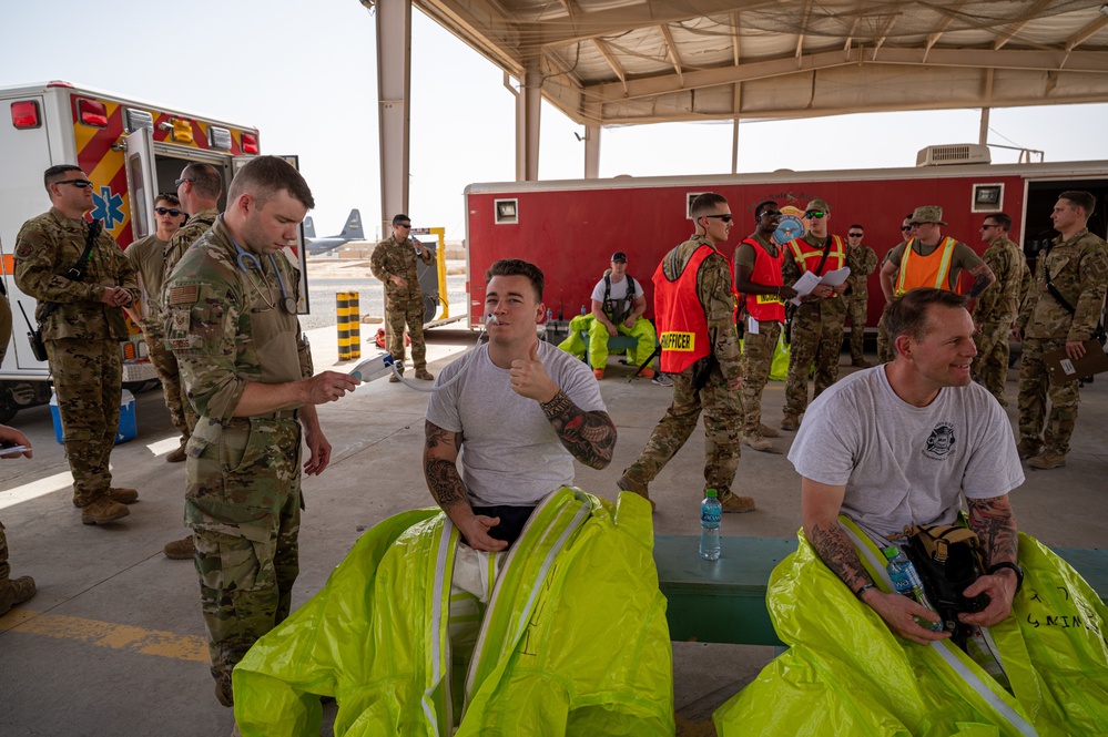 386th ECES Fire Department completes HAZMAT certifications