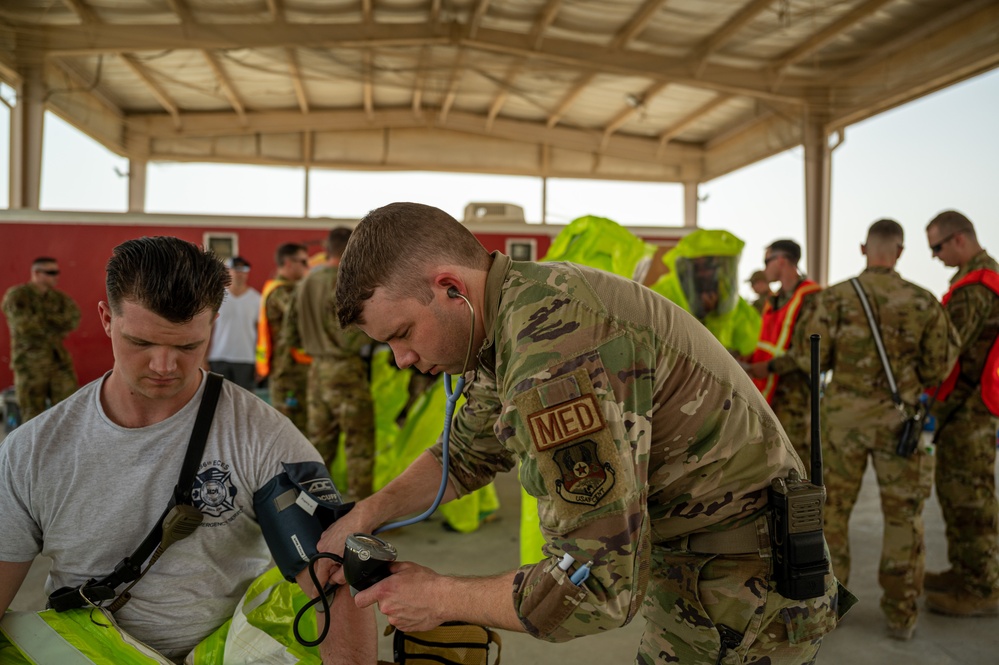 386th ECES Fire Department completes HAZMAT certifications