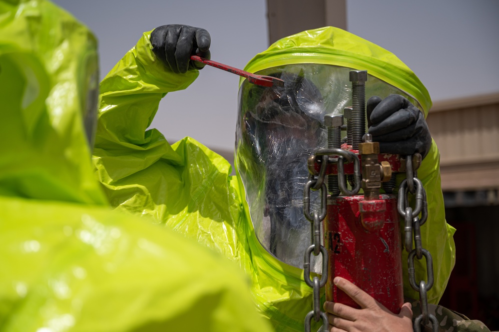 386th ECES Fire Department completes HAZMAT certifications