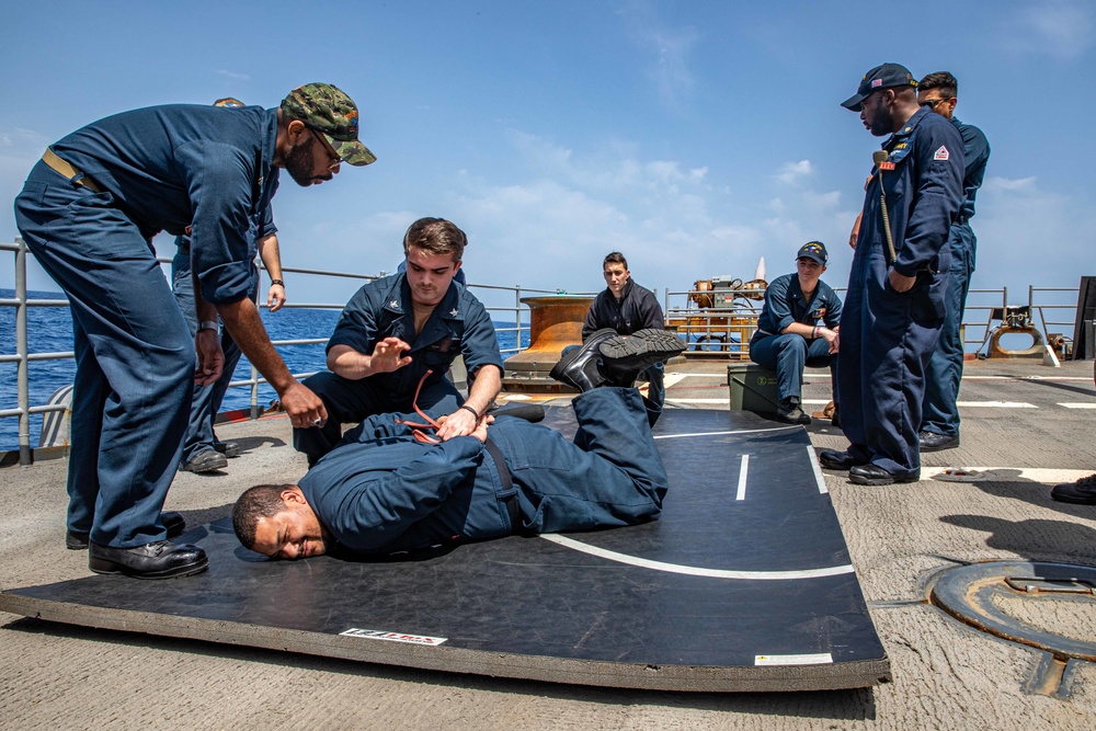 USS San Jacinto conducts antiterrorism training