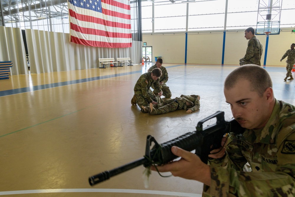 USANEC BE Soldiers perform Army Warrior Training