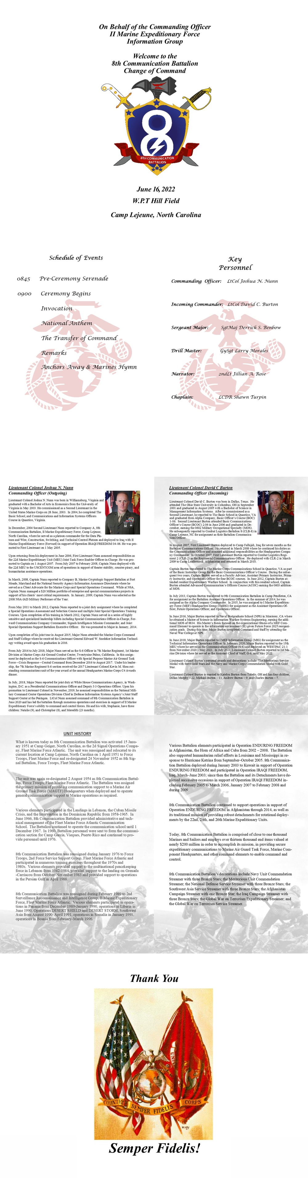 Change of Command Ceremony