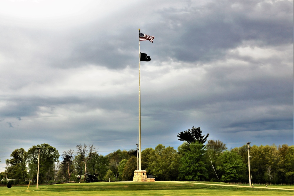 American Flag and Fort McCoy