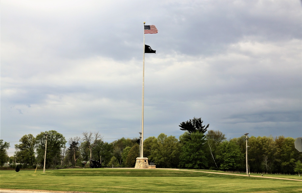 American Flag and Fort McCoy