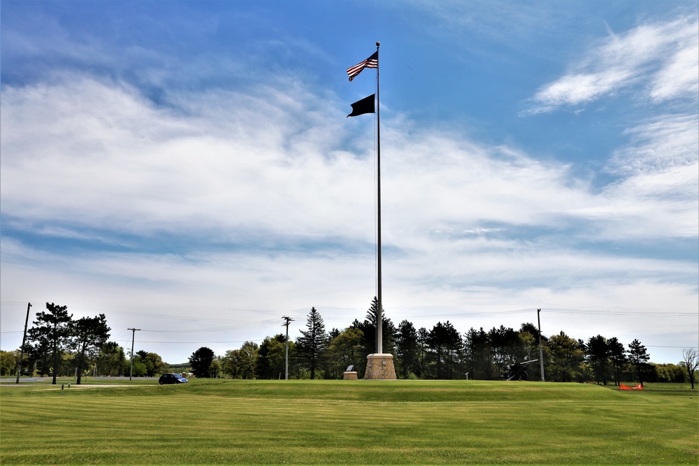 American Flag and Fort McCoy