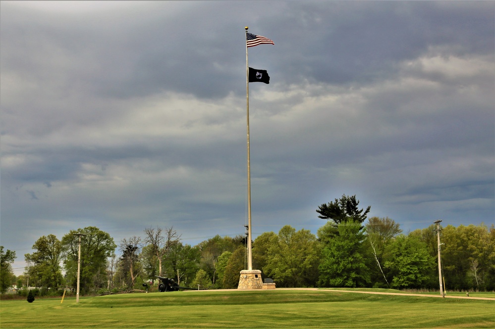 American Flag and Fort McCoy