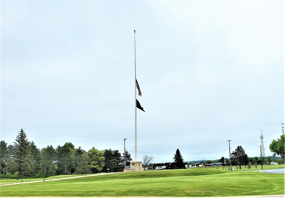 American Flag and Fort McCoy