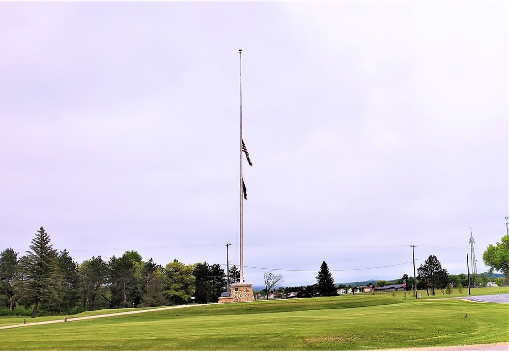 American Flag and Fort McCoy